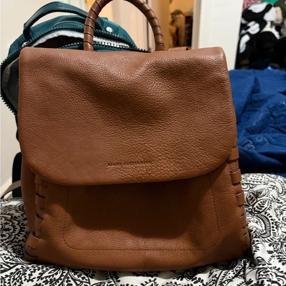 Aimee Kestenberg Brown Leather Backpack - Picture 1 of 4